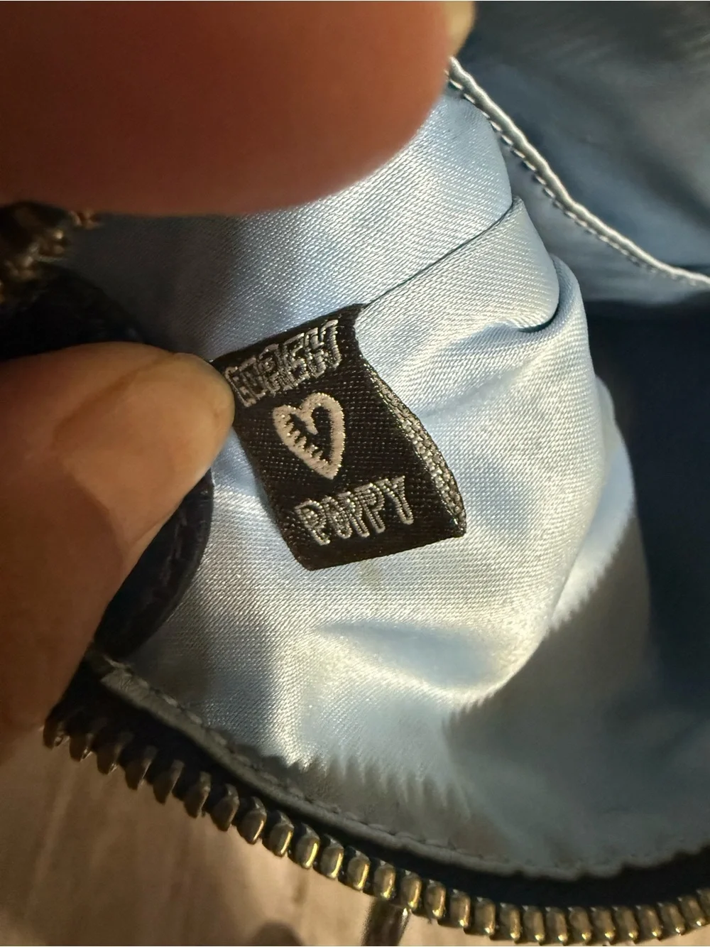 Coach Denim Patchwork Heart Crossbody Bag - Blue & Light Blue - Picture 6 of 6